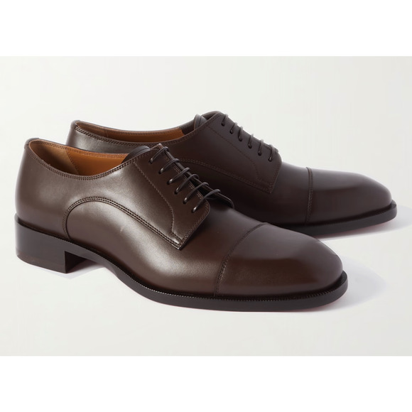 Christian Louboutin Cortomale Flat Brown Leather Dress Oxford Derby Loafer 44 11 main image 11